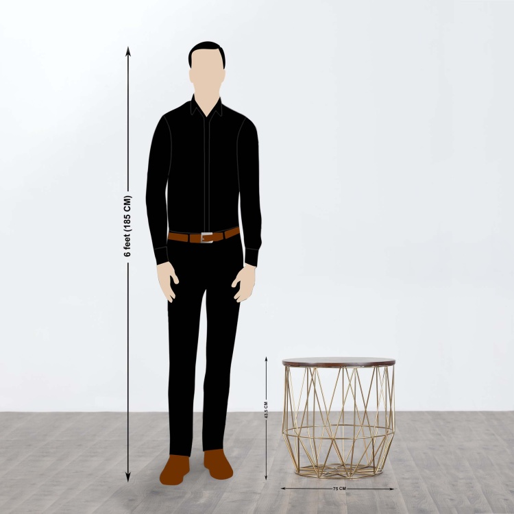 Valencia Caged Round Coffee Table - Gold