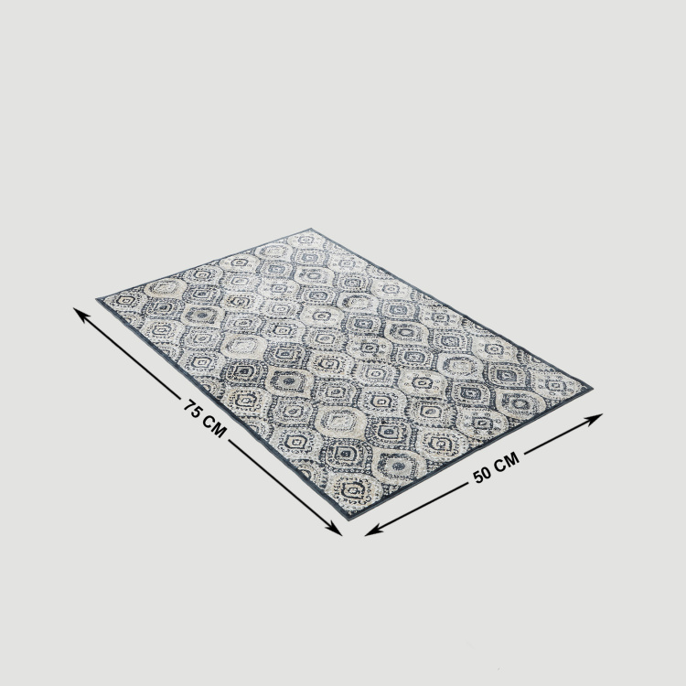 Burnish Viscose Contemporary Carpet - 75 cm X 50 cm - Cotton - 75 cmL X 50 cmW - Multicolour