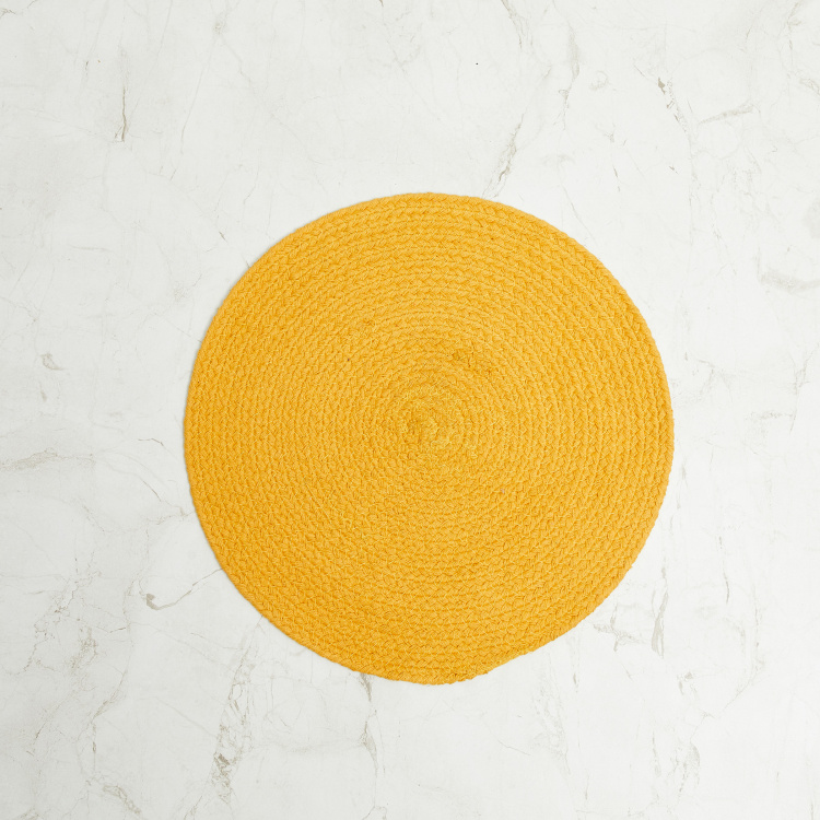 Colour Connect Textured Placemat - Cotton - Placemat: 38 cm -Yellow