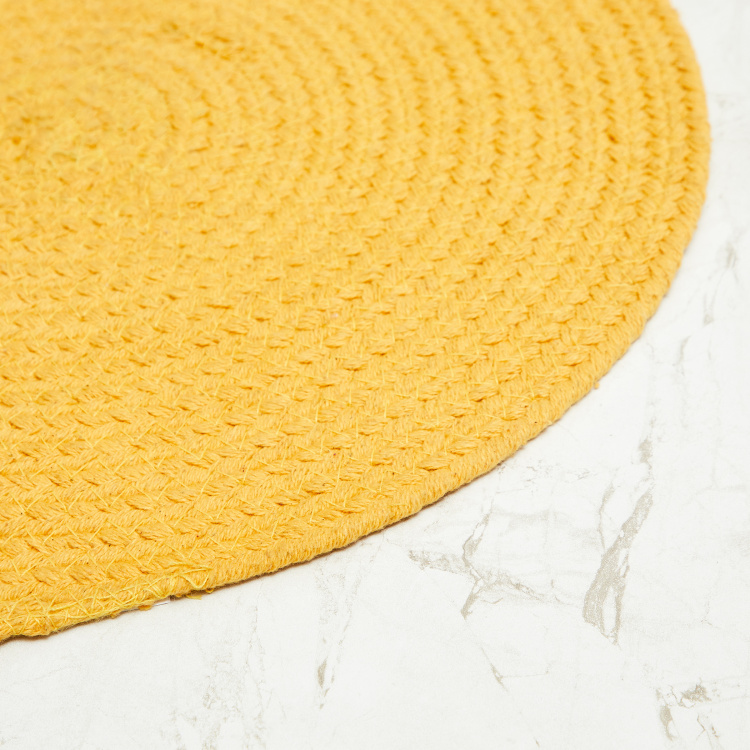 Colour Connect Textured Placemat - Cotton - Placemat: 38 cm -Yellow