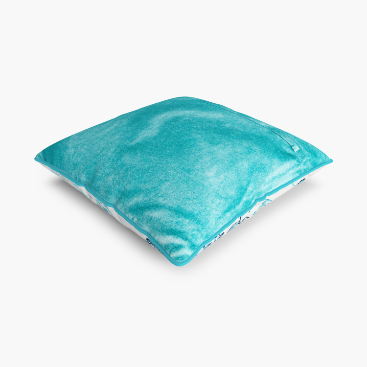 Magical Embroidered Cotton Cushion Cover - 40 x 40 cm Blue