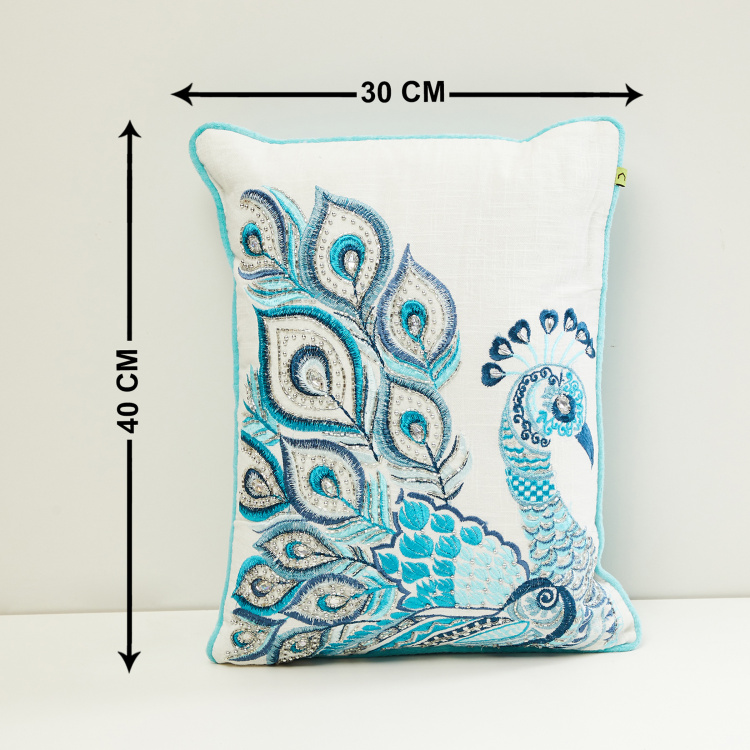 Magical Embellished Polyester Filled Cushion  : 30 cm x 40 cm