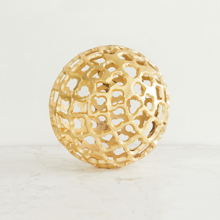 Abstract design Metal Ball - Metal - Gold - 19 cm L x 19 cm H