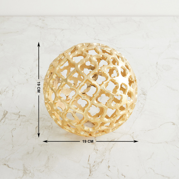 Abstract design Metal Ball - Metal - Gold - 19 cm L x 19 cm H