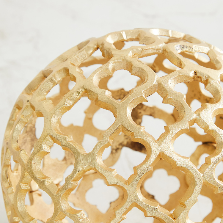 Abstract design Metal Ball - Metal - Gold - 19 cm L x 19 cm H