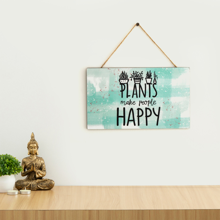 Cash Quotation Happy Plant Quote Hanging Picture Frame - 15 x 25 cm