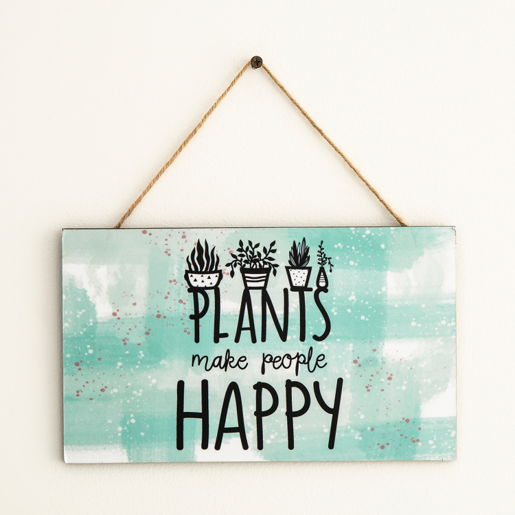 Cash Quotation Happy Plant Quote Hanging Picture Frame - 15 x 25 cm