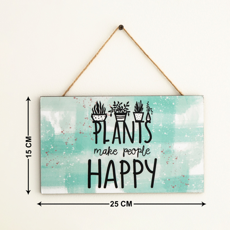 Cash Quotation Happy Plant Quote Hanging Picture Frame - 15 x 25 cm