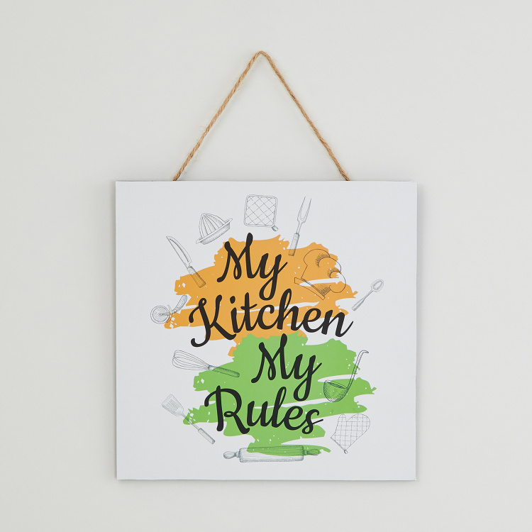 Cash Quotation Kitchen Quote Hanging Picture Frame - 20 x 20 cm