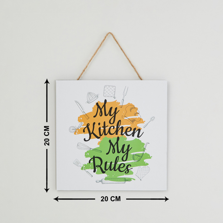 Cash Quotation Kitchen Quote Hanging Picture Frame - 20 x 20 cm
