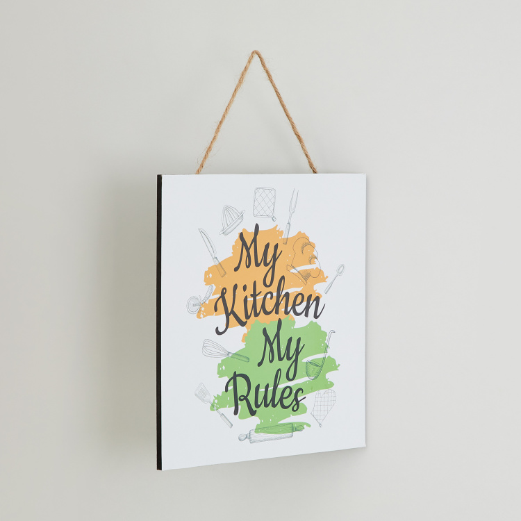 Cash Quotation Kitchen Quote Hanging Picture Frame - 20 x 20 cm