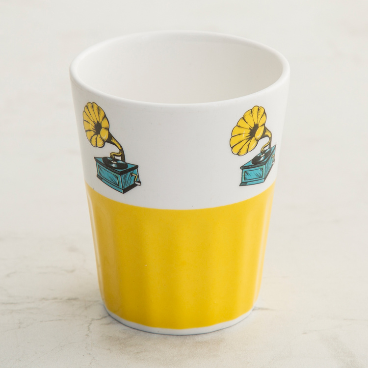 Raisa-Retro Printed Sets  - Bone China -  Cutting Chai Cup - 8 cm  H x 6.5 cm - 160 ml - Multicolour