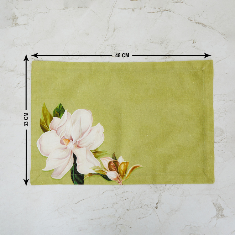 Mangolia Printed Placemat - Iron stone - ( - Stoneware - ) Placemat - 33 cm L x 48 cm W - Multicolour