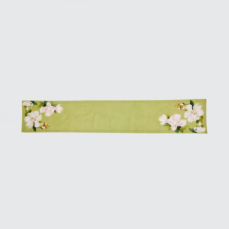 Magnolia Floral Print Table Runner - 33 x 180 cm