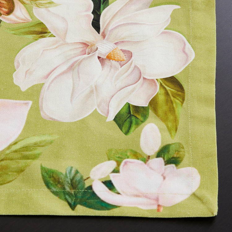 Magnolia Floral Print Table Runner - 33 x 180 cm