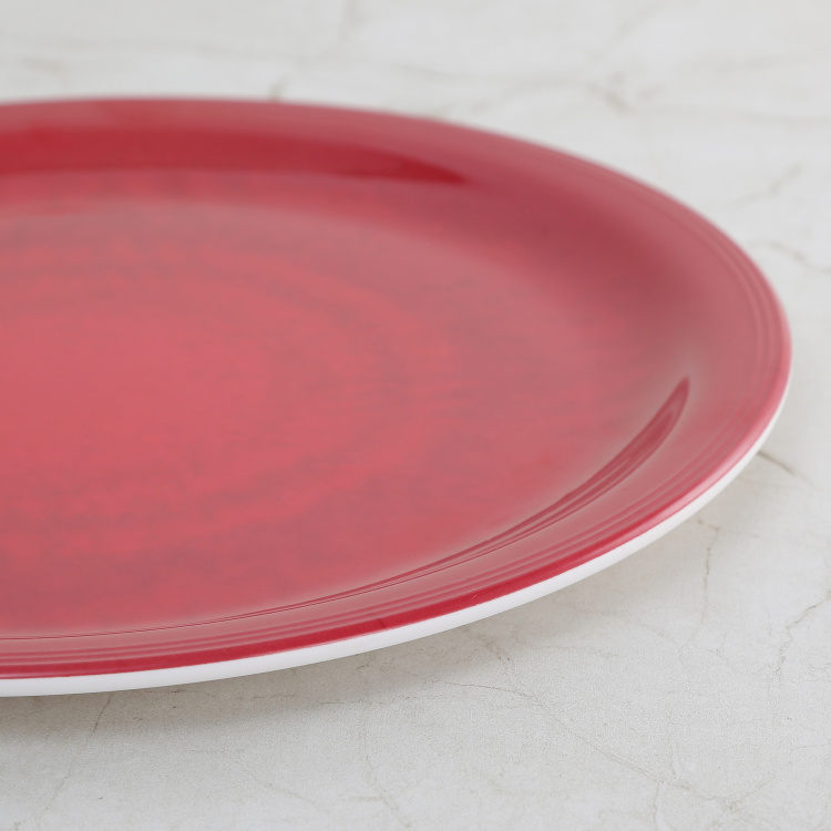 Meadows-Malva Solid Dinner Plates - Melamine - Dinner Plate - 2 cm H x 27 cm - Red