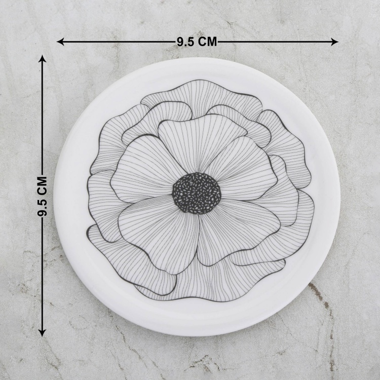 Meadows-Siena Printed Coaster Set - Melamine - Coaster - 9.5 cm - Multicolour