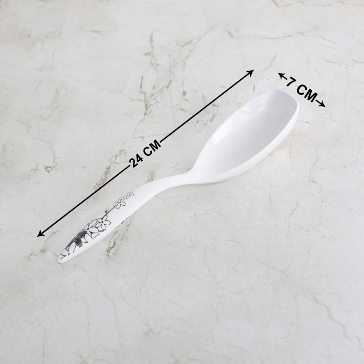 Meadows-Siena Printed Serving Spoon - Melamine - Serving Spoon - 24 cm L x 7 cm W - Multicolour