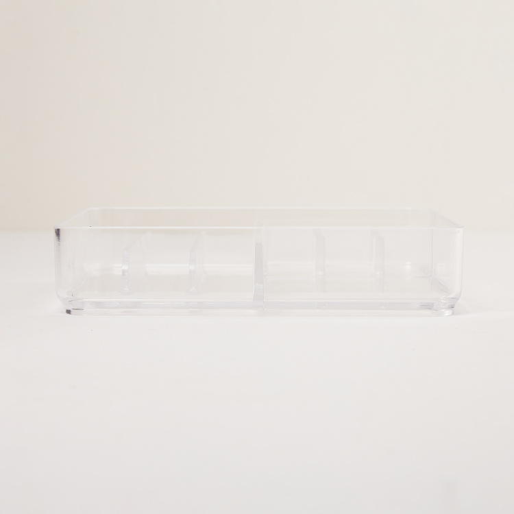 Orion Solid Square Single Pc. Jewellery Organizer - Poly Resin - Transparent