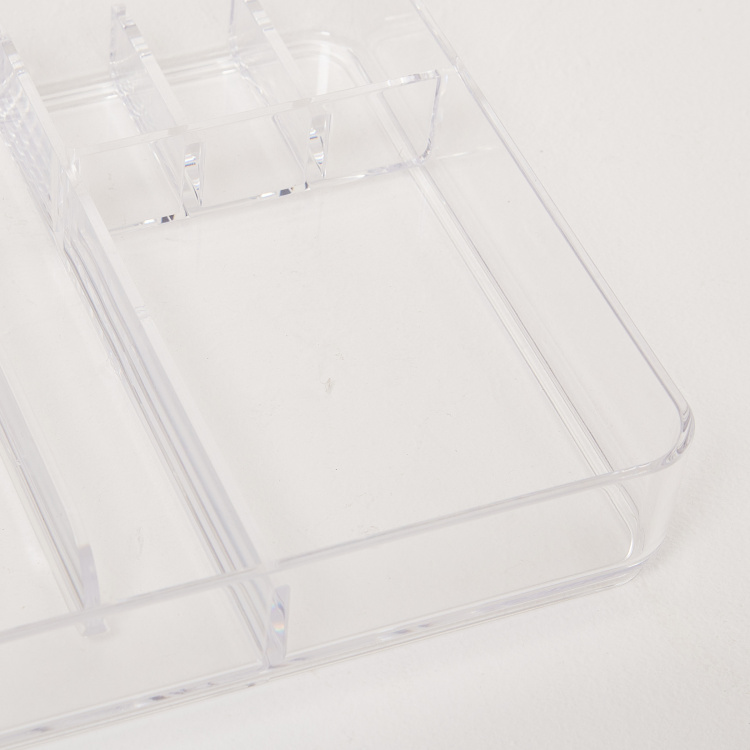 Orion Solid Square Single Pc. Jewellery Organizer - Poly Resin - Transparent
