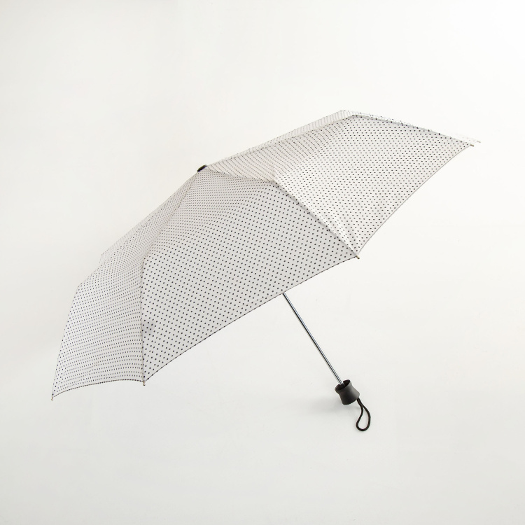 Canopy Umbrella Printed Round Single Pc. Manual Three Fold Umbrella - Polyester - Multicolour