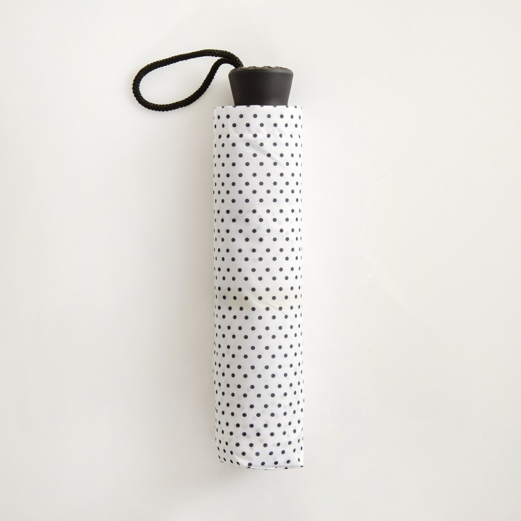 Canopy Umbrella Printed Round Single Pc. Manual Three Fold Umbrella - Polyester - Multicolour