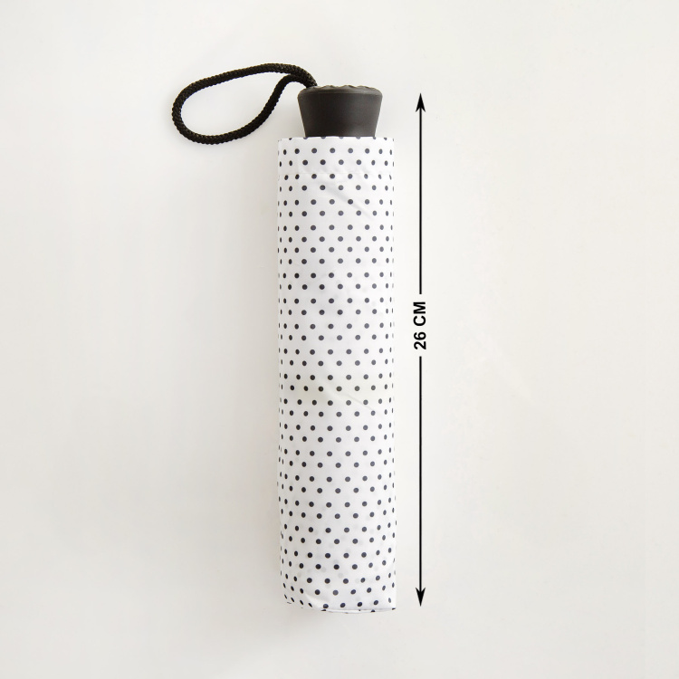 Canopy Umbrella Printed Round Single Pc. Manual Three Fold Umbrella - Polyester - Multicolour