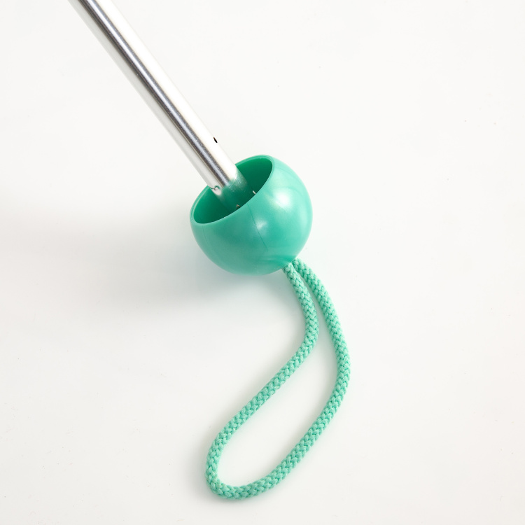 Canopy Umbrella Printed Round Single Pc. Manual Five Fold Umbrella - Polyester - Blue