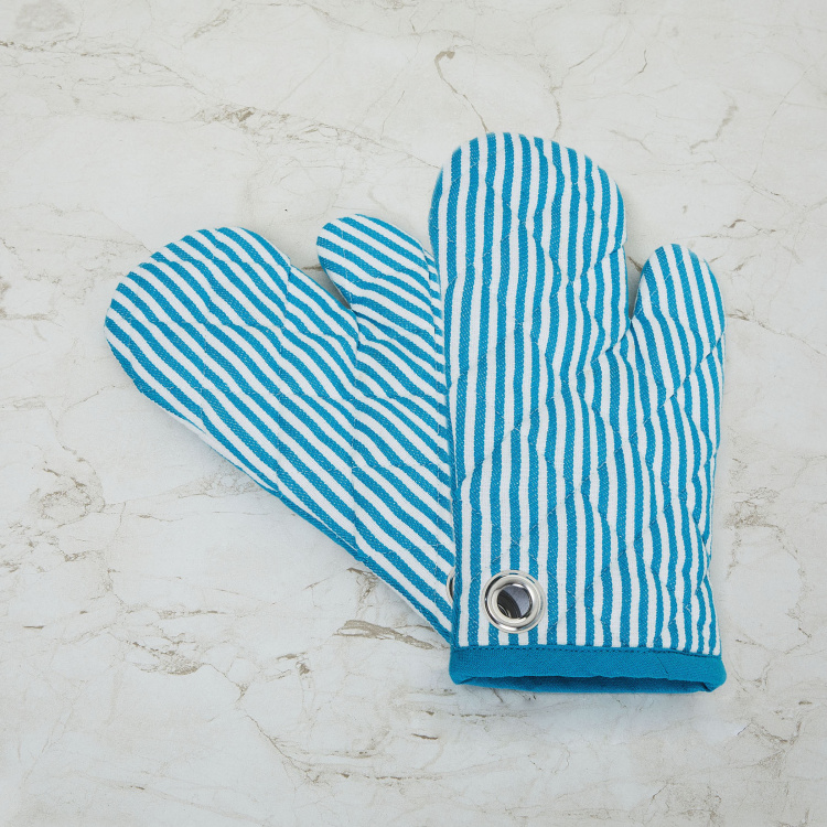 Healthy Living Striped Oven Mittens