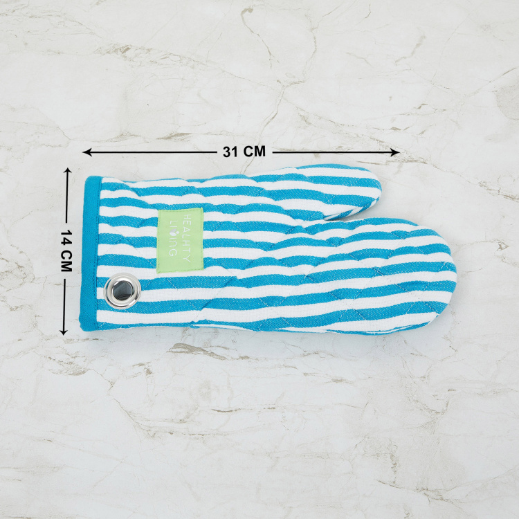 Healthy Living Striped Oven Mittens