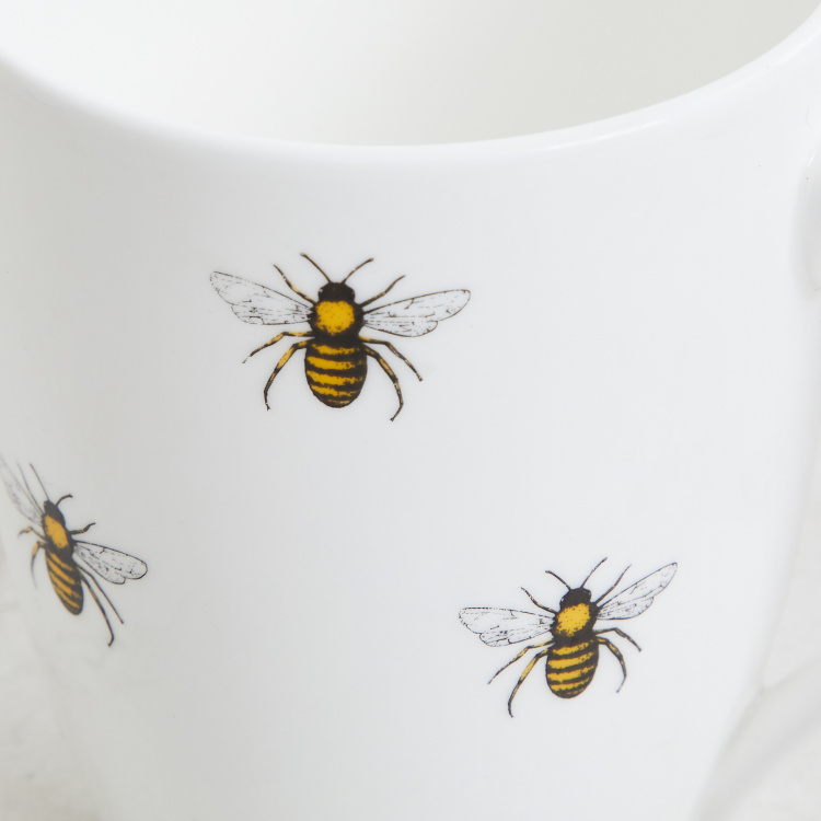 HoneyBee Printed Big Mug - Bone China - Big Mug - 11 cm W x 10 cm H - Multicolour