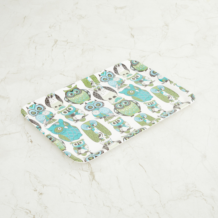 Garnet Printed Rectangular Tray - 24 x 35 cm