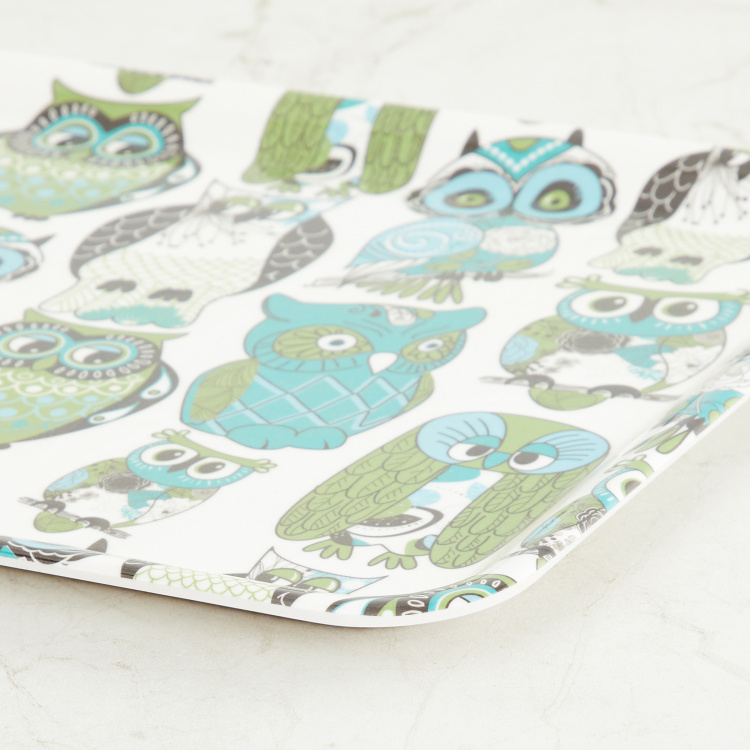 Garnet Printed Rectangular Tray - 24 x 35 cm