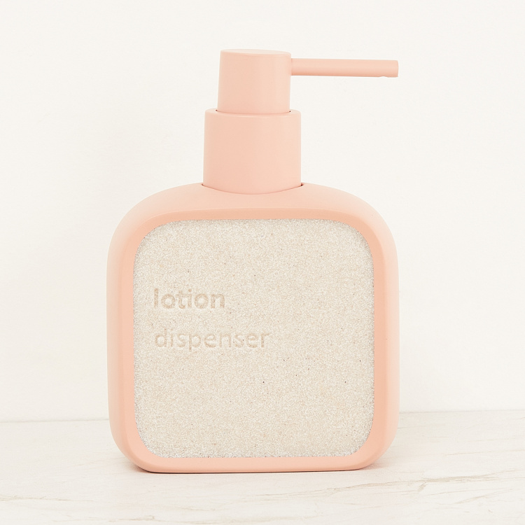 Mystic Fables Peach Textured Soap Dispenser Poly Resin - 10 cm x 5 cm x 14 cm