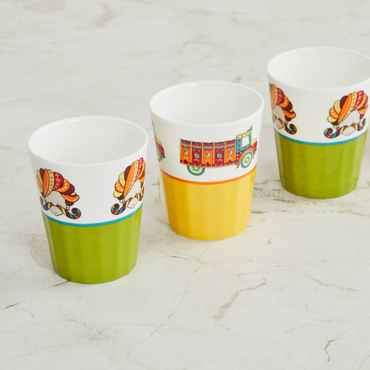 Fiesta Printed Tea Cup - Set of 4 Pcs