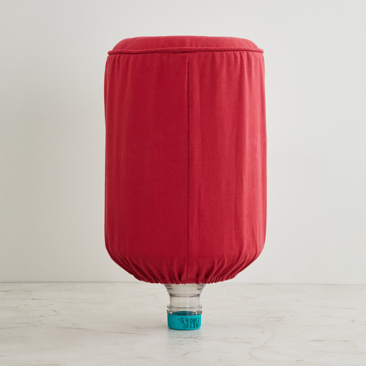 Kale Splash Printed Cotton Water Bottle Cover - 20 ltr -55 cm x 45 cm Red