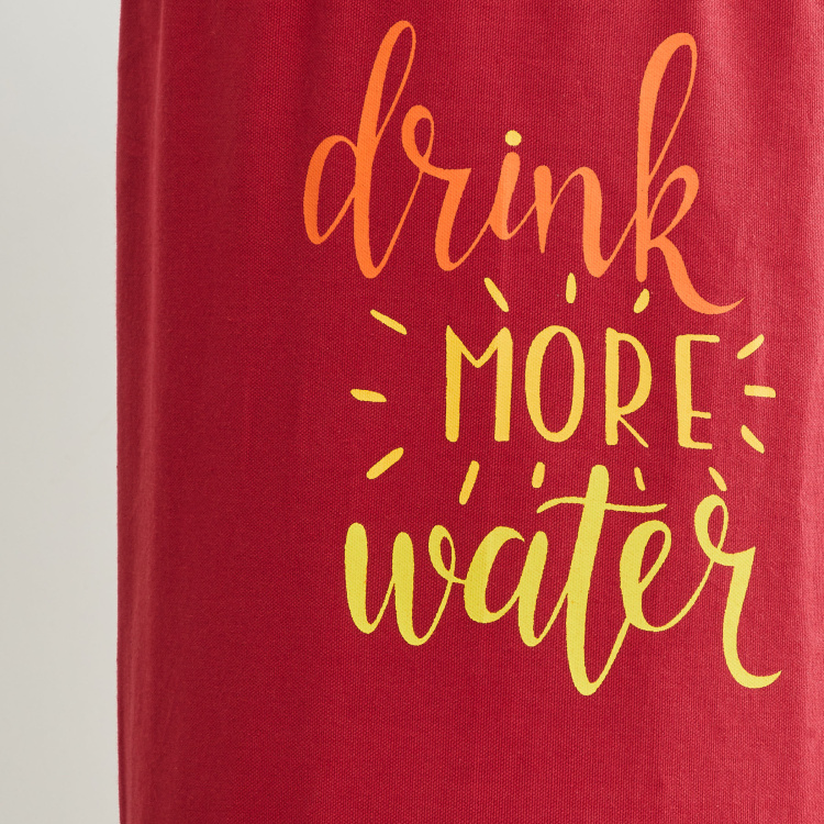 Kale Splash Printed Cotton Water Bottle Cover - 20 ltr -55 cm x 45 cm Red