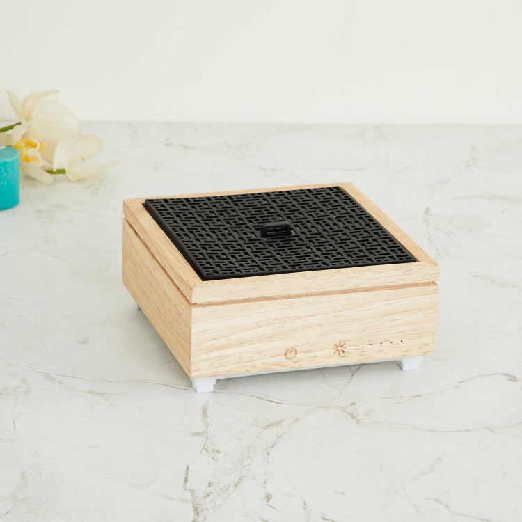 Healthy Living Single Pc. Oil Diffuser with LED - Polypropylene - Brown-100ml