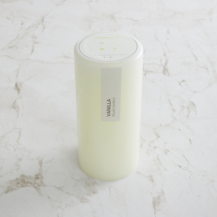 Marshmallow Vanilla Scented Pillar Candle