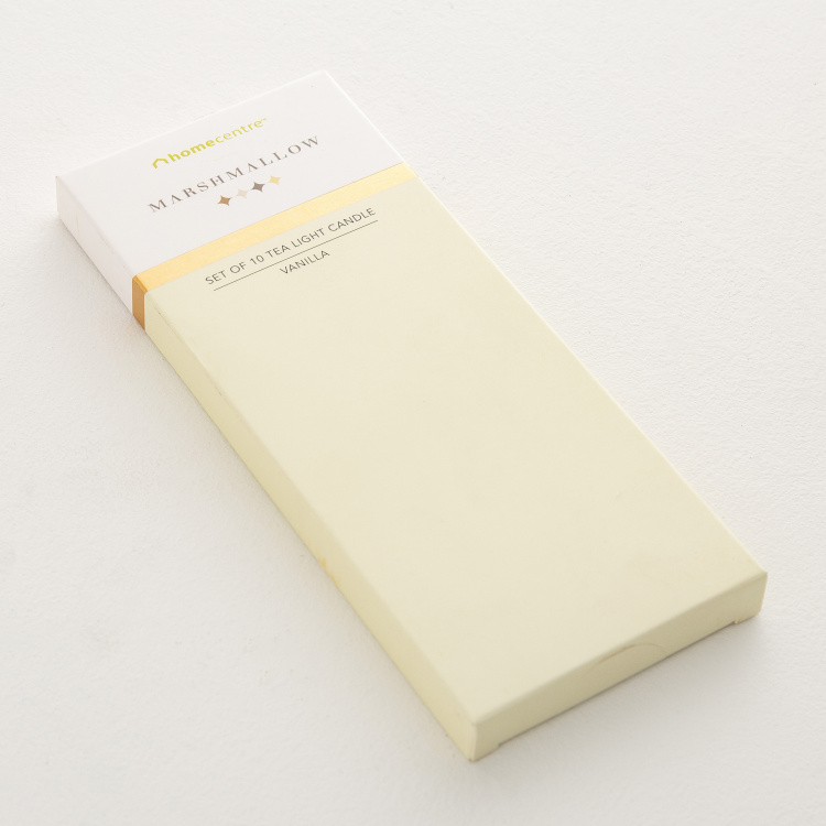 Marshmallow Set of 10 Vanilla Scented T-Light Candles