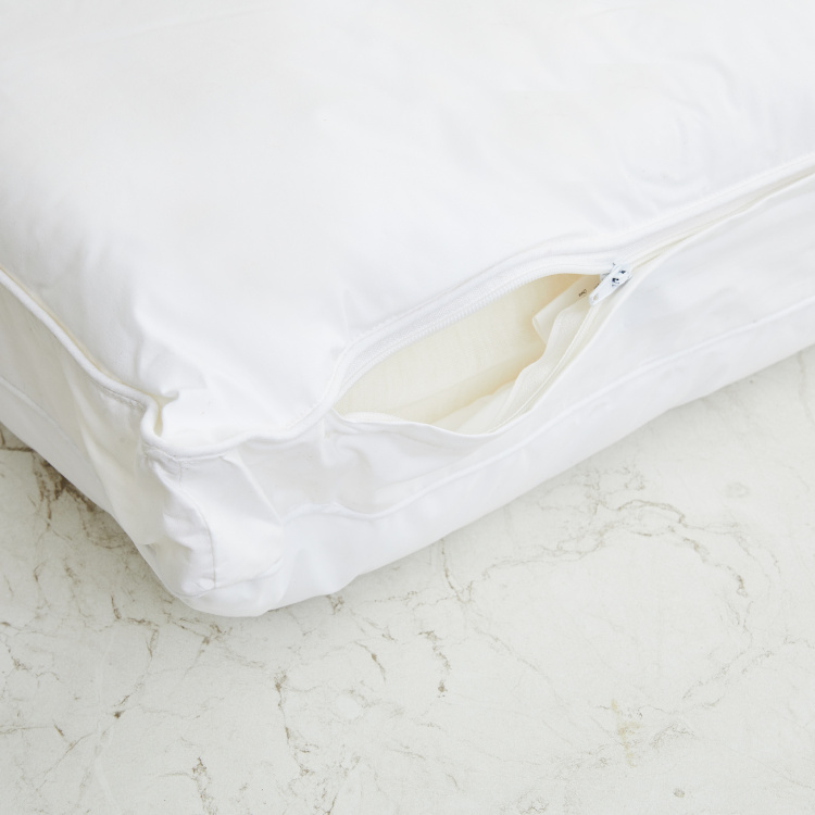 Slumber Solid Polyurethane Memory Foam Pillow  : 68 cm x 43 cm x 12 cmH White