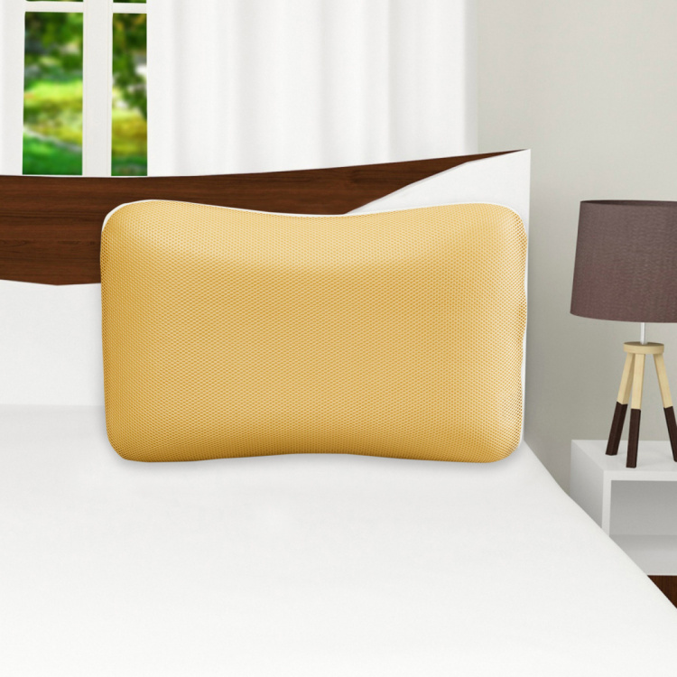 Thea Solid Memory Foam Memory Foam Pillow : 55 cm x 35 cm x 12 cmH White