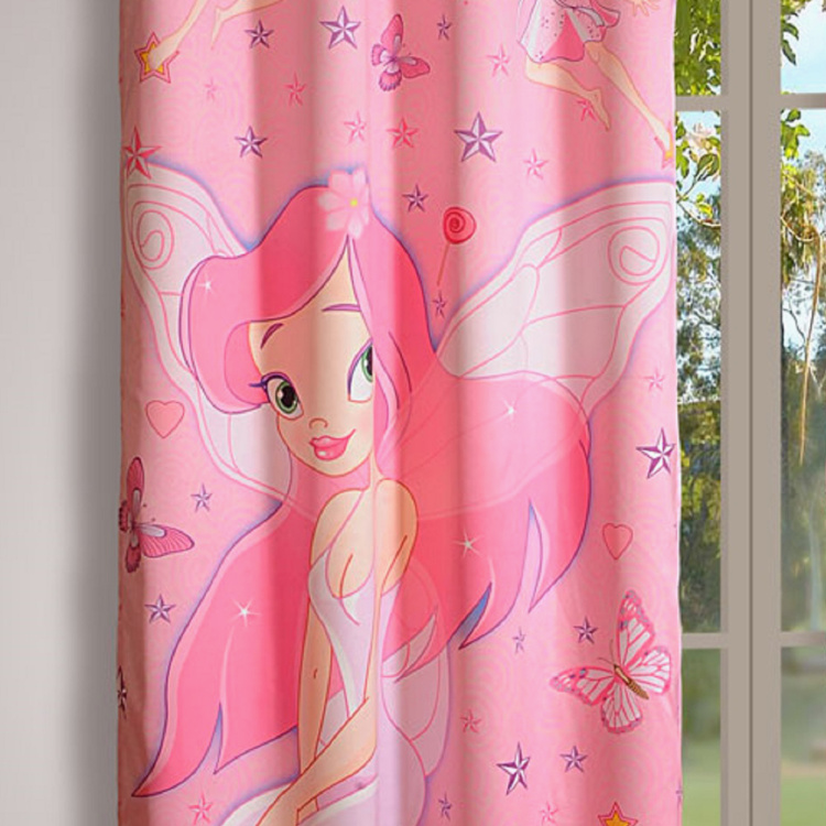 SWAYAM Kids N More Digital Print Pink Window Curtain - 1.22 x 2.28 m