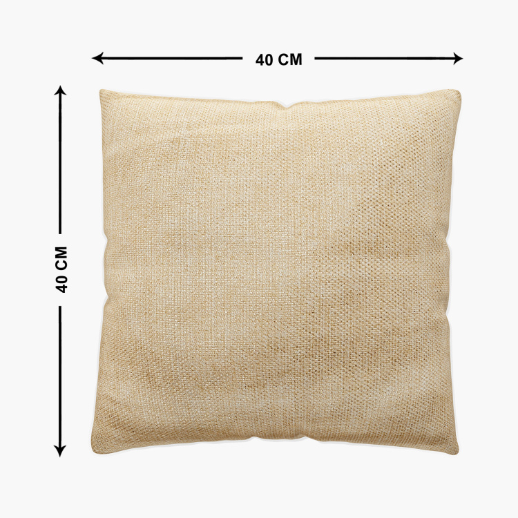 Eternity Printed Cotton Cushion Cover : 40 cm x 40 cm Gold