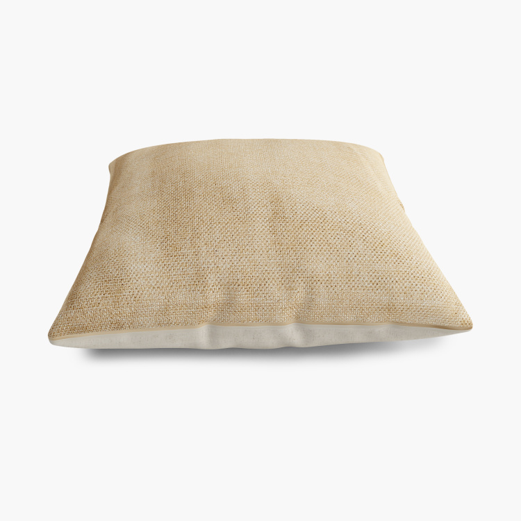 Eternity Printed Cotton Cushion Cover : 40 cm x 40 cm Gold