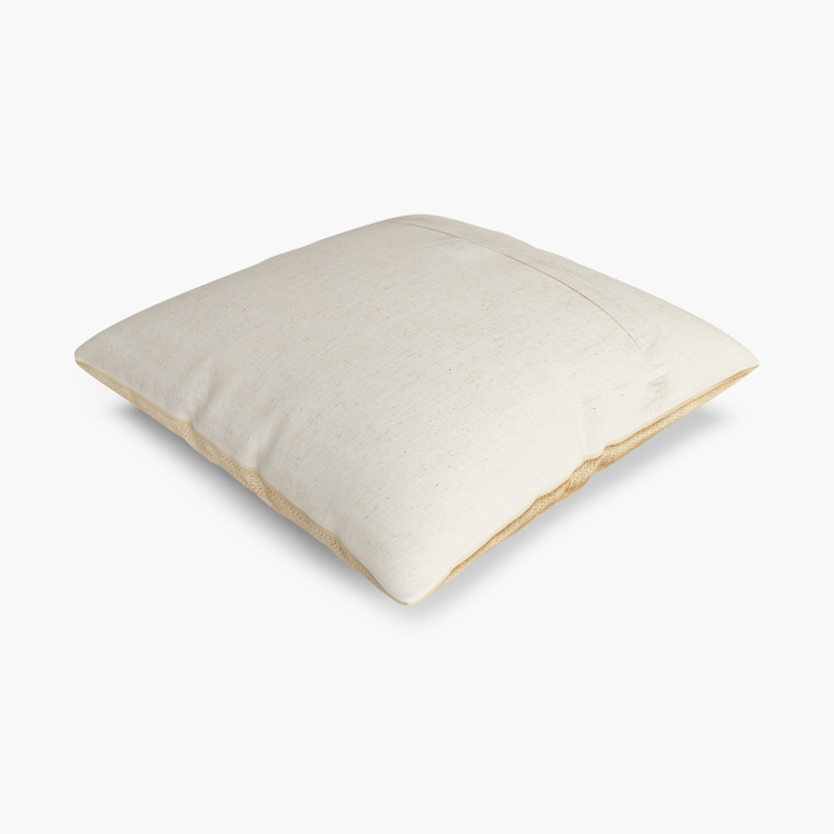Eternity Printed Cotton Cushion Cover : 40 cm x 40 cm Gold