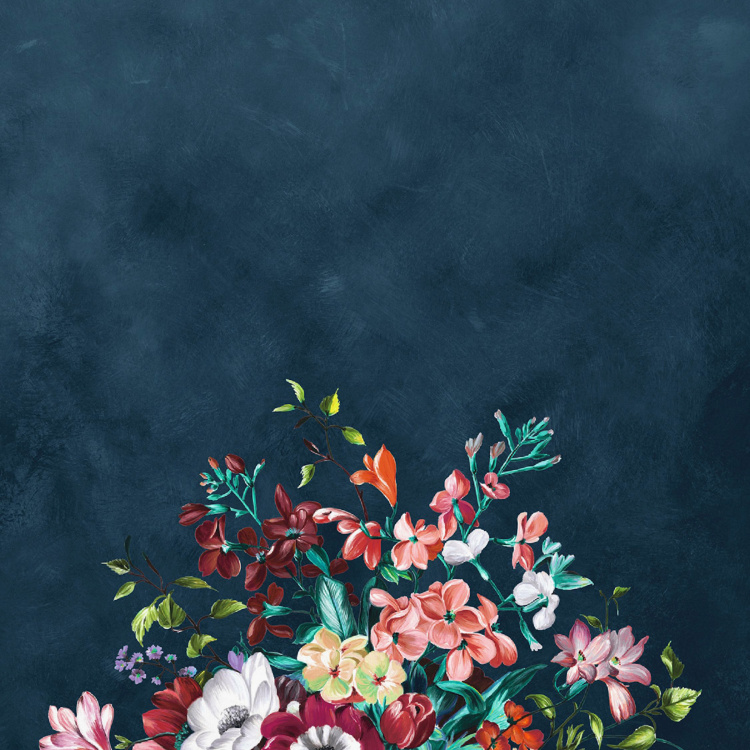 D'DECOR Deep Forest Floral Print 5-Piece King Size Bedsheet Set - 274 x 274 cm