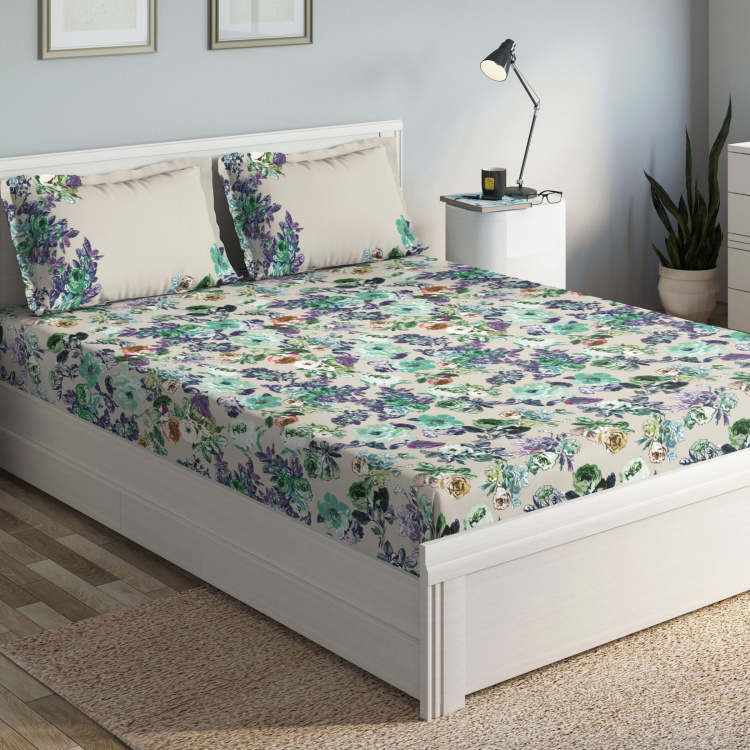 D'DECOR Primary Printed 3-Pc. Double Bedsheet Set - 229 x 274 cm