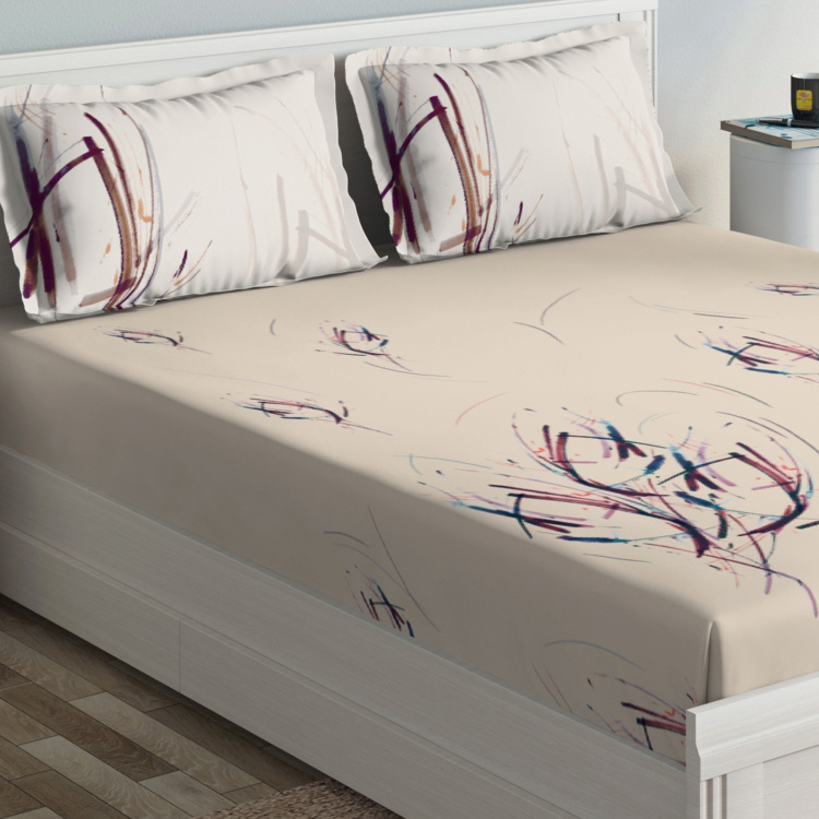 D'DECOR Primary Printed 3-Pc. Double Bedsheet Set - 229 x 274 cm