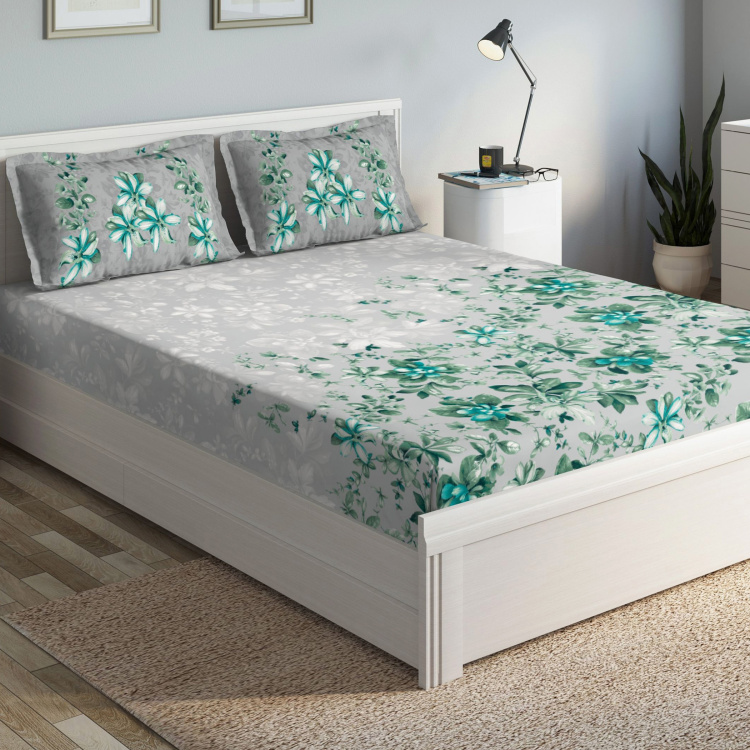 D'DECOR Primary Printed 3-Pc. Double Bedsheet Set - 229 x 274 cm